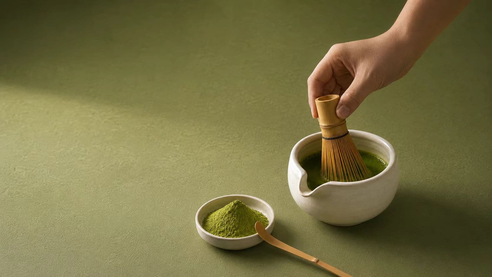 Matcha Japanese cheesecake sample