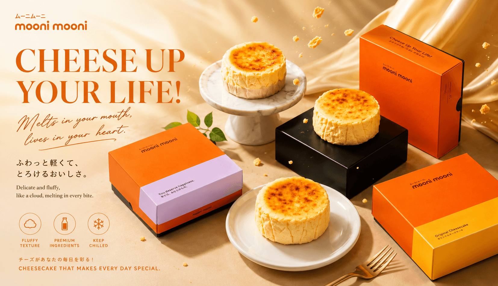 Mooni Mooni Japanese cheesecake collection